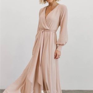 Baltic Born size L blush colored chiffon dress